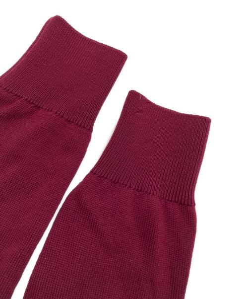 maison kitsune（メゾンキツネ）maison kitsune (メゾンキツネ) フォックスヘッド パッチ レギュラー カーディガン ワインレッド サイズ:XSの古着・服飾アイテム