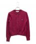 maison kitsune（メゾンキツネ）の古着「フォックスヘッド パッチ レギュラー カーディガン」｜ワインレッド