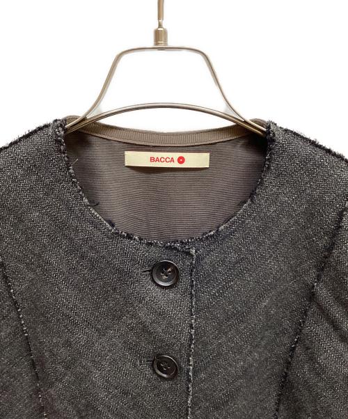 BACCA（バッカ）BACCA (バッカ) ヘリンボーンツイード カットオフコンビベスト ダークグレー サイズ:36の古着・服飾アイテム