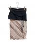 PERVERZE（パーバーズ）の古着「Braid Belt Layered Skirt」｜ブラウン