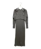 Mame Kurogouchiマメクロゴウチ）の古着「Random Ribbed Organic Cotton 2way Dress」｜グレー