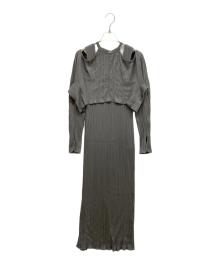 Mame Kurogouchi（マメクロゴウチ）の古着「Random Ribbed Organic Cotton 2way Dress」｜グレー