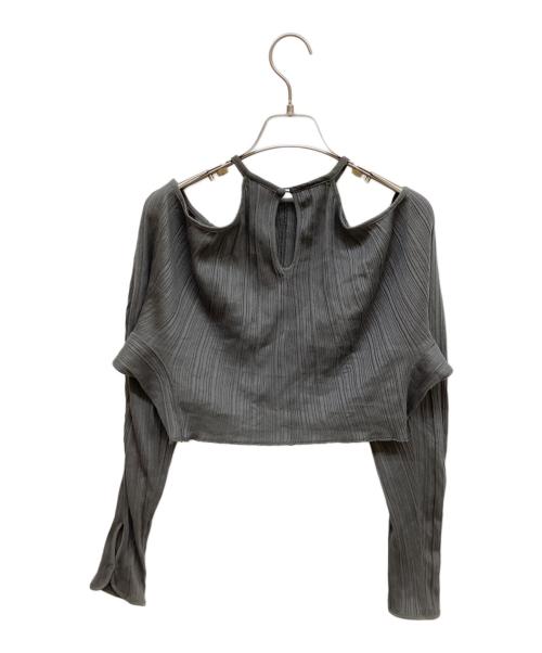 Mame Kurogouchi（マメクロゴウチ）Mame Kurogouchi (マメクロゴウチ) Random Ribbed Organic Cotton 2way Dress グレー サイズ:2の古着・服飾アイテム