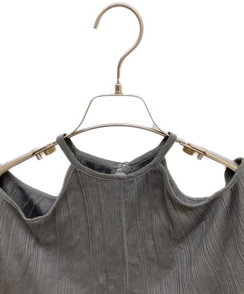 Mame Kurogouchi（マメクロゴウチ）Mame Kurogouchi (マメクロゴウチ) Random Ribbed Organic Cotton 2way Dress グレー サイズ:2の古着・服飾アイテム