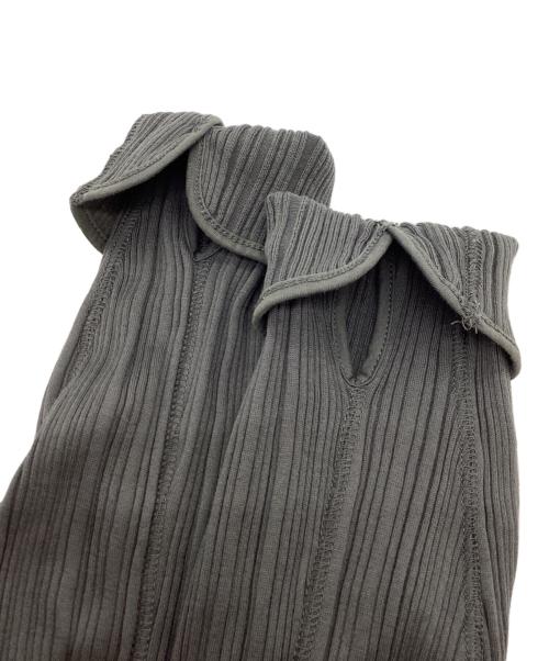 Mame Kurogouchi（マメクロゴウチ）Mame Kurogouchi (マメクロゴウチ) Random Ribbed Organic Cotton 2way Dress グレー サイズ:2の古着・服飾アイテム