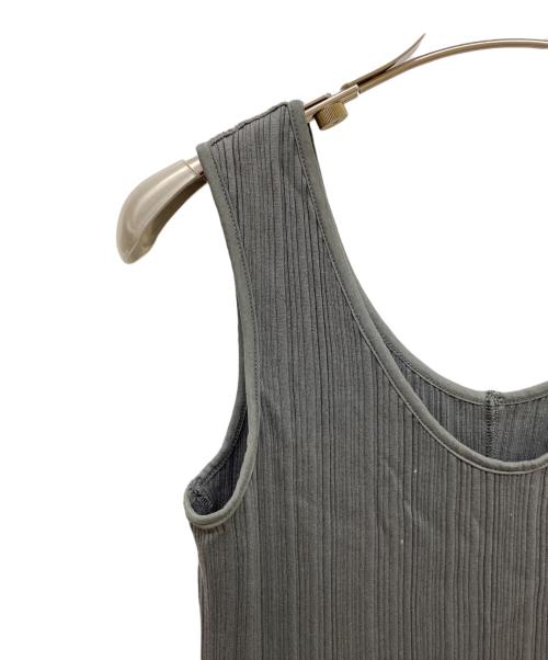 Mame Kurogouchi（マメクロゴウチ）Mame Kurogouchi (マメクロゴウチ) Random Ribbed Organic Cotton 2way Dress グレー サイズ:2の古着・服飾アイテム