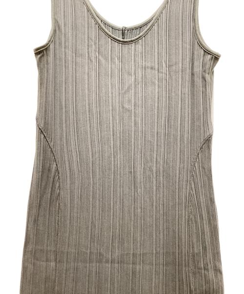 Mame Kurogouchi（マメクロゴウチ）Mame Kurogouchi (マメクロゴウチ) Random Ribbed Organic Cotton 2way Dress グレー サイズ:2の古着・服飾アイテム