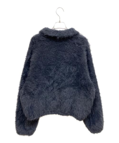 BALLSEY（ボールジィ）BALLSEY (ボールジィ) フェザーヤーン ステンカラーカーディガン ネイビー サイズ:Sの古着・服飾アイテム