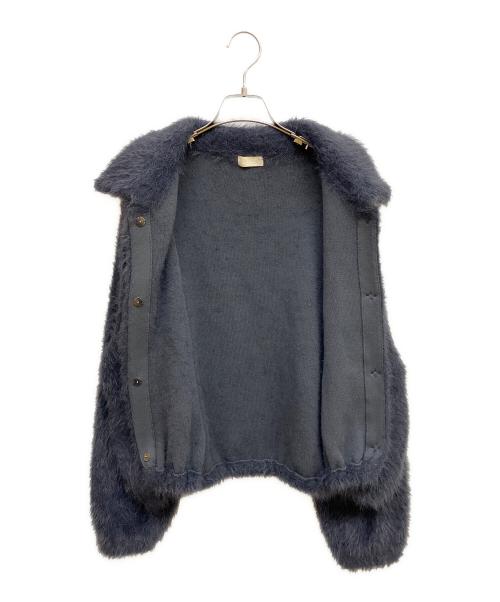 BALLSEY（ボールジィ）BALLSEY (ボールジィ) フェザーヤーン ステンカラーカーディガン ネイビー サイズ:Sの古着・服飾アイテム