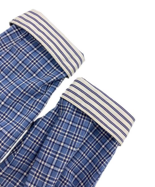 JUNYA WATANABE MAN（ジュンヤワタナベマン）JUNYA WATANABE MAN (ジュンヤワタナベマン) ボタンダウンチェックシャツ ブルー サイズ:Sの古着・服飾アイテム