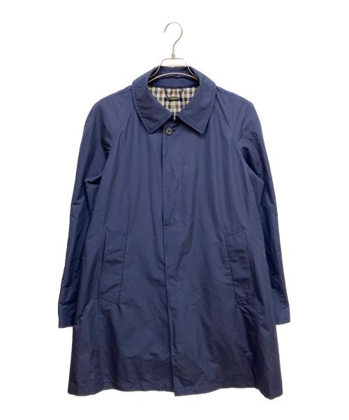 Aquascutum（アクアスキュータム）Aquascutum (アクアスキュータム) ナイロンパッカプル レインコート ネイビー サイズ:38の古着・服飾アイテム