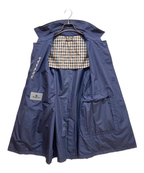 Aquascutum（アクアスキュータム）Aquascutum (アクアスキュータム) ナイロンパッカプル レインコート ネイビー サイズ:38の古着・服飾アイテム