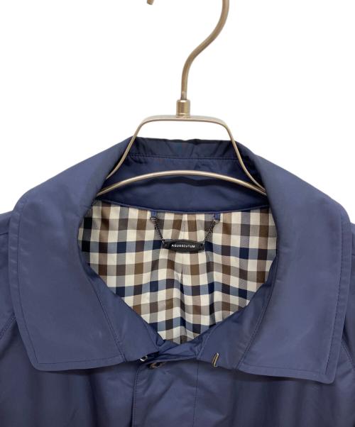 Aquascutum（アクアスキュータム）Aquascutum (アクアスキュータム) ナイロンパッカプル レインコート ネイビー サイズ:38の古着・服飾アイテム
