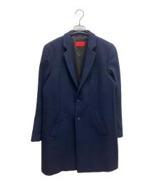 HUGO BOSS（ヒューゴ ボス）の古着「ウールチェスターコート」｜ネイビー