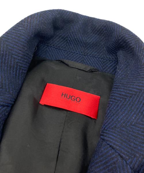 HUGO BOSS（ヒューゴ ボス）HUGO BOSS (ヒューゴ ボス) ウールチェスターコート ネイビー サイズ:SIZE 48の古着・服飾アイテム