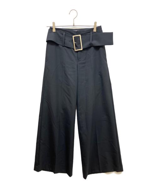 LE CIEL BLEU（ルシェルブルー）LE CIEL BLEU (ルシェルブルー) Relaxed Fit Trousers ブラック サイズ:SIZE 34の古着・服飾アイテム