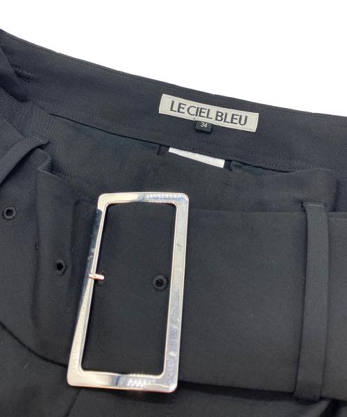 LE CIEL BLEU（ルシェルブルー）LE CIEL BLEU (ルシェルブルー) Relaxed Fit Trousers ブラック サイズ:SIZE 34の古着・服飾アイテム