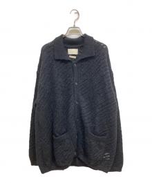 YOKE（ヨーク）の古着「SILK MOHAIR BUTTONED CARDIGAN」｜ブラック