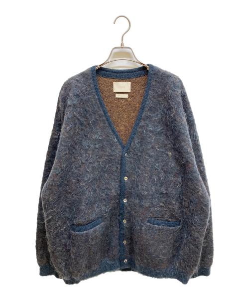 YOKE（ヨーク）YOKE (ヨーク) 3COLOR JACQUARD MOHAIR CARDIGAN グリーン サイズ:SIZE 2の古着・服飾アイテム