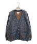 YOKE（ヨーク）の古着「3COLOR JACQUARD MOHAIR CARDIGAN」｜グリーン