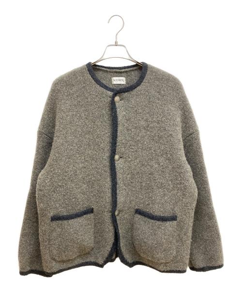 STAPF（シュタップ）STAPF (シュタップ) ウール ラウンドネック オーバーサイズ チロリアン ジャケット グレー サイズ:Mの古着・服飾アイテム