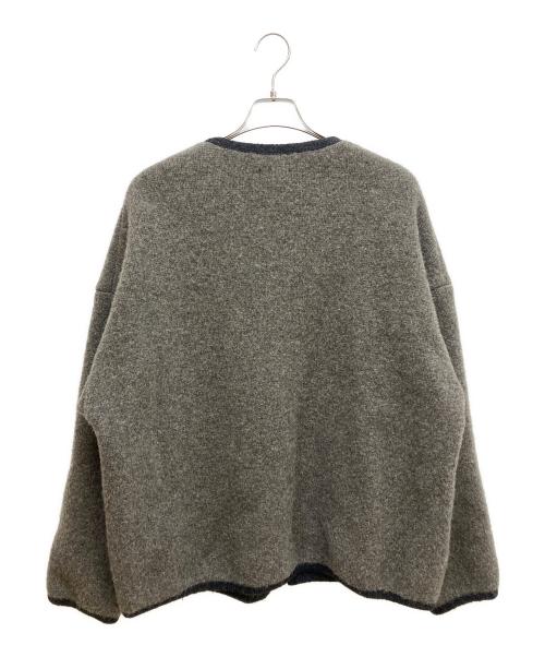STAPF（シュタップ）STAPF (シュタップ) ウール ラウンドネック オーバーサイズ チロリアン ジャケット グレー サイズ:Mの古着・服飾アイテム