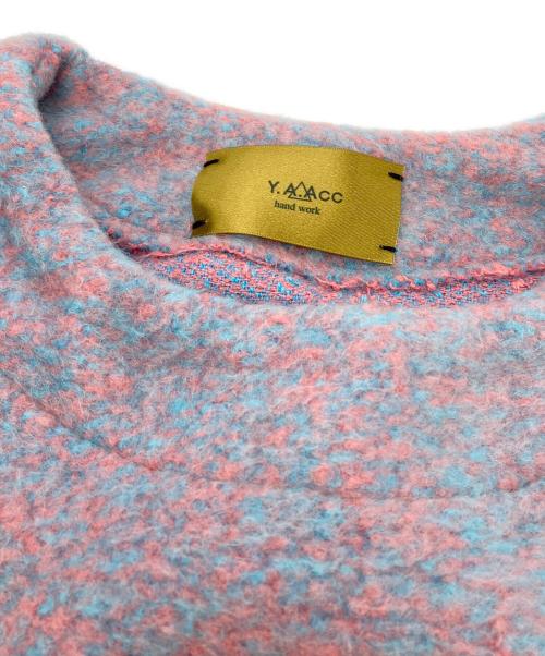 Y.A.Acc handwork（ワイエーアキ ハンドワーク）Y.A.Acc handwork (ワイエーアキ ハンドワーク) ノースリーブデザインニット ピンク×ブルー サイズ:-の古着・服飾アイテム