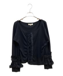 COMME des GARCONS（コムデギャルソン）の古着「レースフリルカットソー」｜ブラック