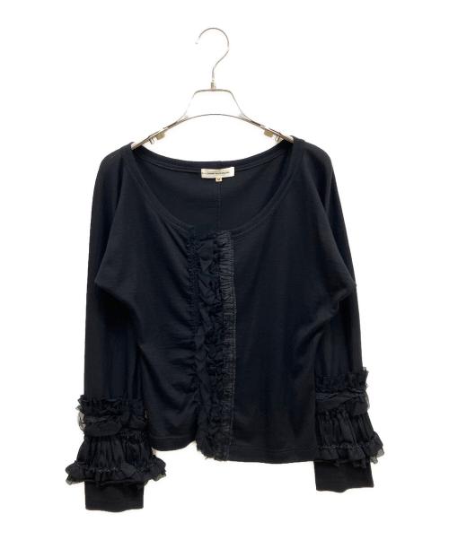 COMME des GARCONS（コムデギャルソン）COMME des GARCONS (コムデギャルソン) レースフリルカットソー ブラック サイズ:Mの古着・服飾アイテム