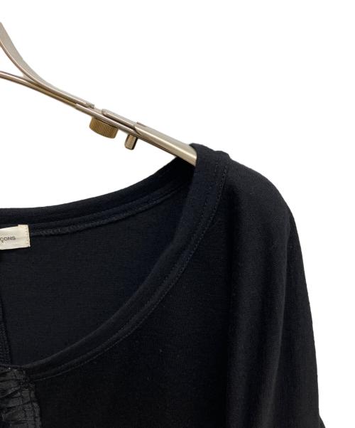 COMME des GARCONS（コムデギャルソン）COMME des GARCONS (コムデギャルソン) レースフリルカットソー ブラック サイズ:Mの古着・服飾アイテム