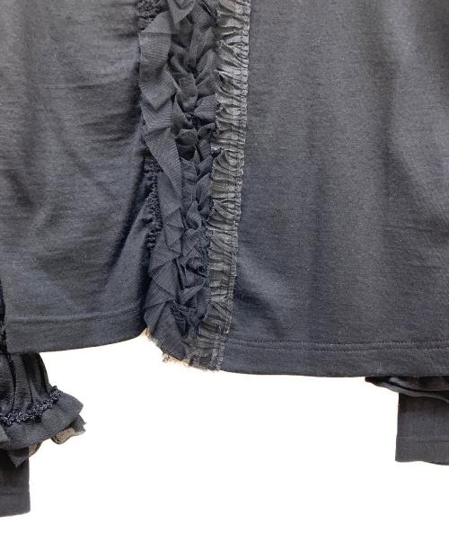 COMME des GARCONS（コムデギャルソン）COMME des GARCONS (コムデギャルソン) レースフリルカットソー ブラック サイズ:Mの古着・服飾アイテム