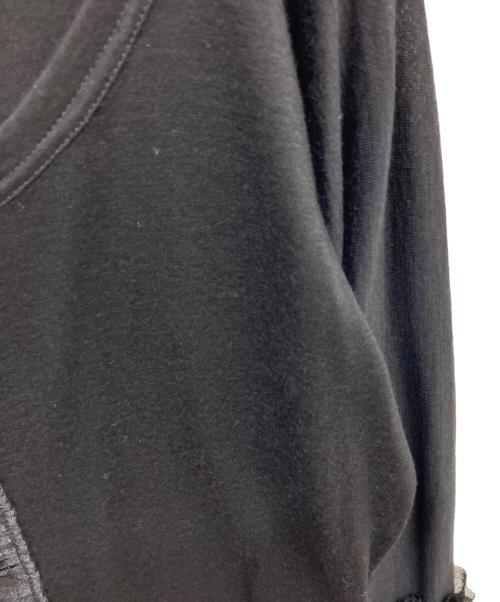 COMME des GARCONS（コムデギャルソン）COMME des GARCONS (コムデギャルソン) レースフリルカットソー ブラック サイズ:Mの古着・服飾アイテム