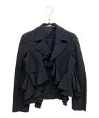 COMME des GARCONSコムデギャルソン）の古着「フリルジャケット」｜ブラック