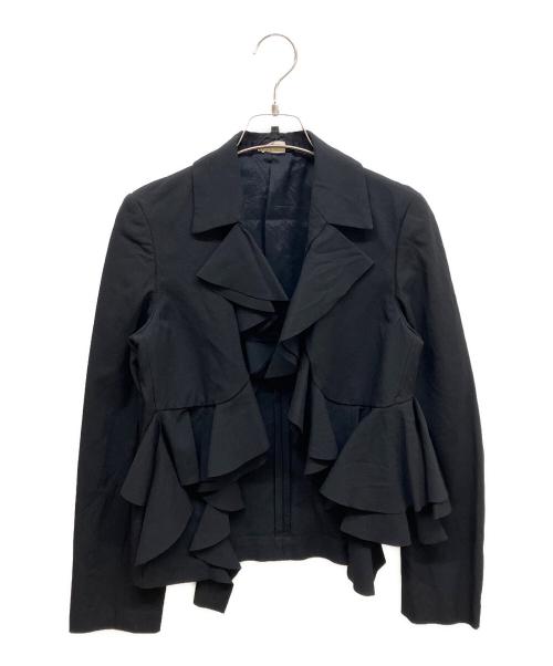 COMME des GARCONS（コムデギャルソン）COMME des GARCONS (コムデギャルソン) フリルジャケット ブラック サイズ:Sの古着・服飾アイテム
