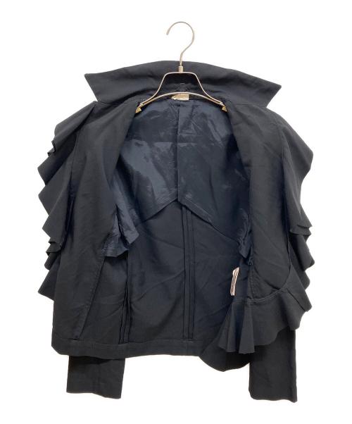 COMME des GARCONS（コムデギャルソン）COMME des GARCONS (コムデギャルソン) フリルジャケット ブラック サイズ:Sの古着・服飾アイテム
