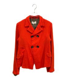 ROBE DE CHAMBRE COMME DES GARCONS（ローブドシャンブル コムデギャルソン）の古着「ウール縮絨 ダブルジャケット」｜レッド