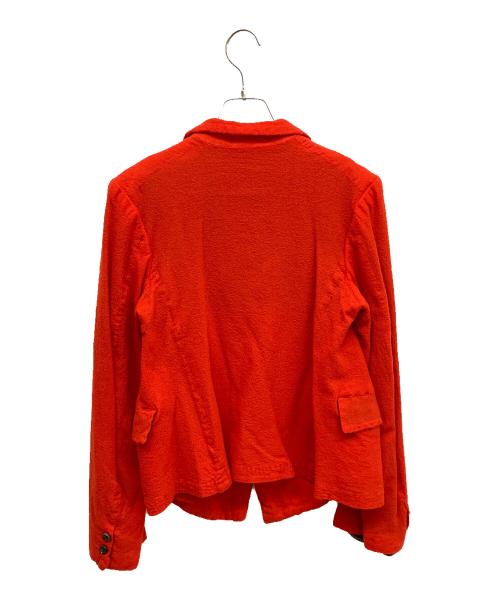 ROBE DE CHAMBRE COMME DES GARCONS（ローブドシャンブル コムデギャルソン）ROBE DE CHAMBRE COMME DES GARCONS (ローブドシャンブル コムデギャルソン) ウール縮絨 ダブルジャケット レッド サイズ:Lの古着・服飾アイテム