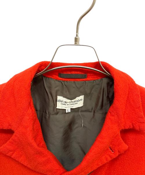 ROBE DE CHAMBRE COMME DES GARCONS（ローブドシャンブル コムデギャルソン）ROBE DE CHAMBRE COMME DES GARCONS (ローブドシャンブル コムデギャルソン) ウール縮絨 ダブルジャケット レッド サイズ:Lの古着・服飾アイテム