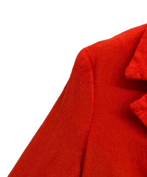ROBE DE CHAMBRE COMME DES GARCONS（ローブドシャンブル コムデギャルソン）ROBE DE CHAMBRE COMME DES GARCONS (ローブドシャンブル コムデギャルソン) ウール縮絨 ダブルジャケット レッド サイズ:Lの古着・服飾アイテム