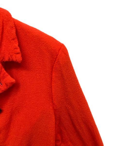 ROBE DE CHAMBRE COMME DES GARCONS（ローブドシャンブル コムデギャルソン）ROBE DE CHAMBRE COMME DES GARCONS (ローブドシャンブル コムデギャルソン) ウール縮絨 ダブルジャケット レッド サイズ:Lの古着・服飾アイテム