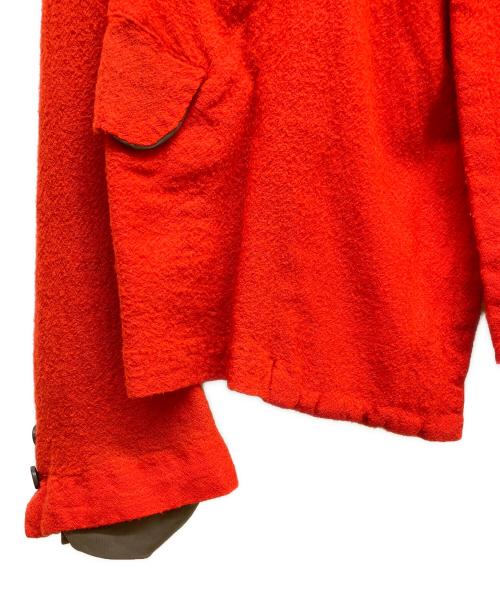 ROBE DE CHAMBRE COMME DES GARCONS（ローブドシャンブル コムデギャルソン）ROBE DE CHAMBRE COMME DES GARCONS (ローブドシャンブル コムデギャルソン) ウール縮絨 ダブルジャケット レッド サイズ:Lの古着・服飾アイテム