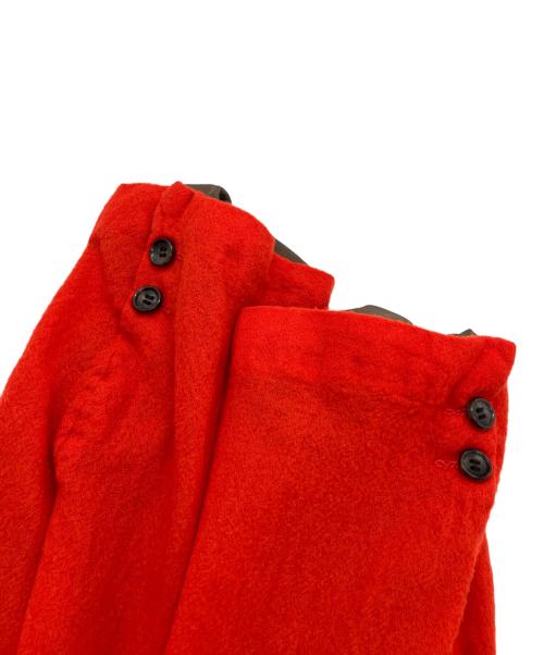 ROBE DE CHAMBRE COMME DES GARCONS（ローブドシャンブル コムデギャルソン）ROBE DE CHAMBRE COMME DES GARCONS (ローブドシャンブル コムデギャルソン) ウール縮絨 ダブルジャケット レッド サイズ:Lの古着・服飾アイテム
