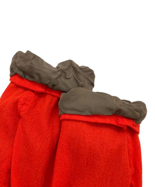 ROBE DE CHAMBRE COMME DES GARCONS（ローブドシャンブル コムデギャルソン）ROBE DE CHAMBRE COMME DES GARCONS (ローブドシャンブル コムデギャルソン) ウール縮絨 ダブルジャケット レッド サイズ:Lの古着・服飾アイテム