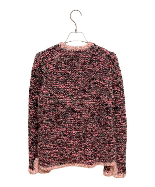 tricot COMME des GARCONS（トリココムデギャルソン）tricot COMME des GARCONS (トリココムデギャルソン) ツイードニットカーディガン ブラック×ピンク サイズ:不明の古着・服飾アイテム