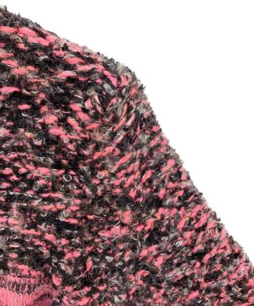 tricot COMME des GARCONS（トリココムデギャルソン）tricot COMME des GARCONS (トリココムデギャルソン) ツイードニットカーディガン ブラック×ピンク サイズ:不明の古着・服飾アイテム