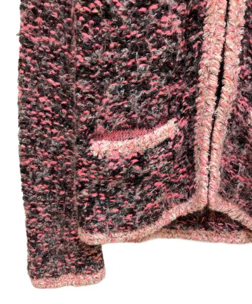 tricot COMME des GARCONS（トリココムデギャルソン）tricot COMME des GARCONS (トリココムデギャルソン) ツイードニットカーディガン ブラック×ピンク サイズ:不明の古着・服飾アイテム