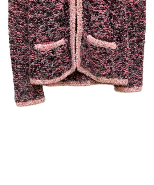 tricot COMME des GARCONS（トリココムデギャルソン）tricot COMME des GARCONS (トリココムデギャルソン) ツイードニットカーディガン ブラック×ピンク サイズ:不明の古着・服飾アイテム