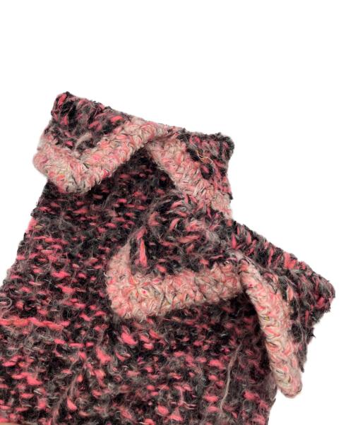 tricot COMME des GARCONS（トリココムデギャルソン）tricot COMME des GARCONS (トリココムデギャルソン) ツイードニットカーディガン ブラック×ピンク サイズ:不明の古着・服飾アイテム