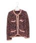 tricot COMME des GARCONS（トリココムデギャルソン）の古着「ツイードニットカーディガン」｜ブラック×ピンク