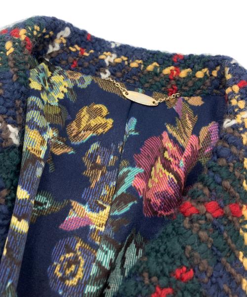 Lois CRAYON（ロイスクレヨン）Lois CRAYON (ロイスクレヨン) ツイードジャケット ネイビー サイズ:SIZE Mの古着・服飾アイテム